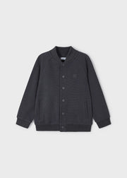 MAYORAL LS BUTTON UP SWEATER - CHARCOAL