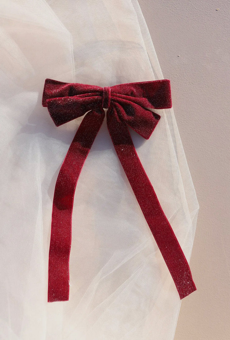 THE HOLIDAY BOW - CHERRY RED