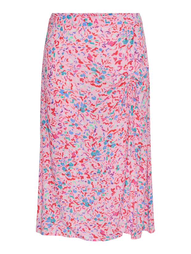 CARINE RUCHED SKIRT - PRISM PINK