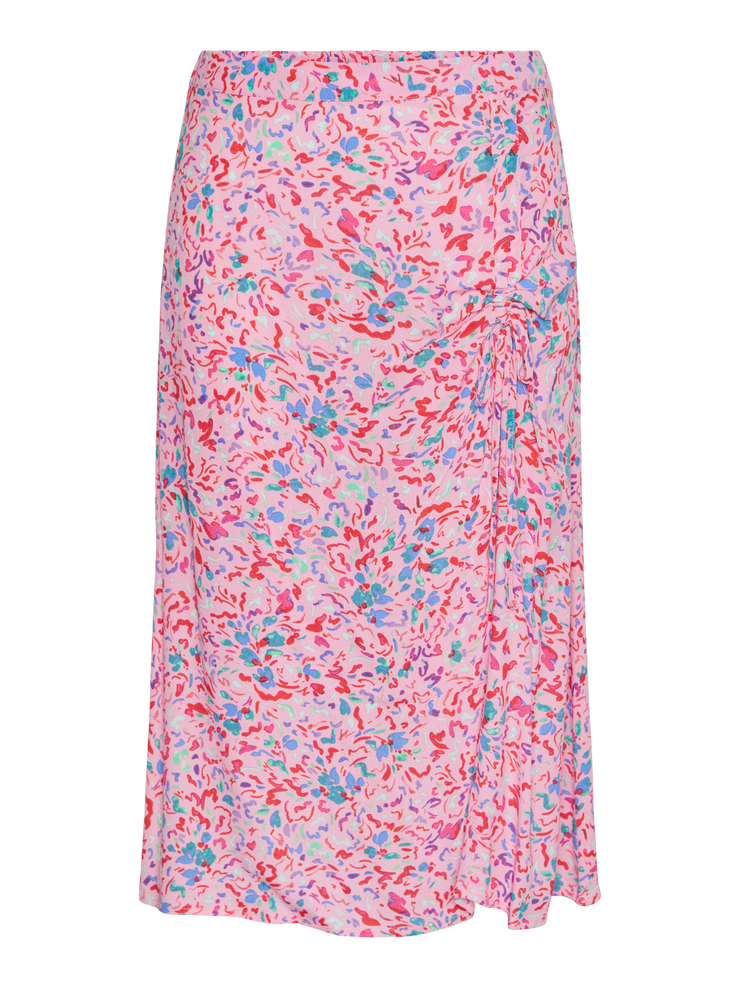 CARINE RUCHED SKIRT - PRISM PINK