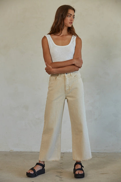 Denim & Co. Comfy Knit Air RegularStraight Crop Pant with Side Slits