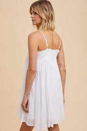 AUTUMN EYELET DRESS - WHITE