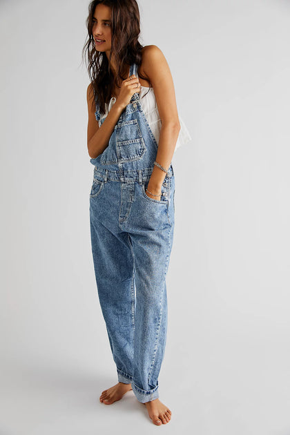 White Stuff Tinsley Grey Denim Relaxed Dungarees