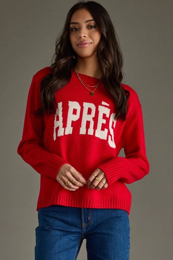 APRES KNIT SWEATER - RED
