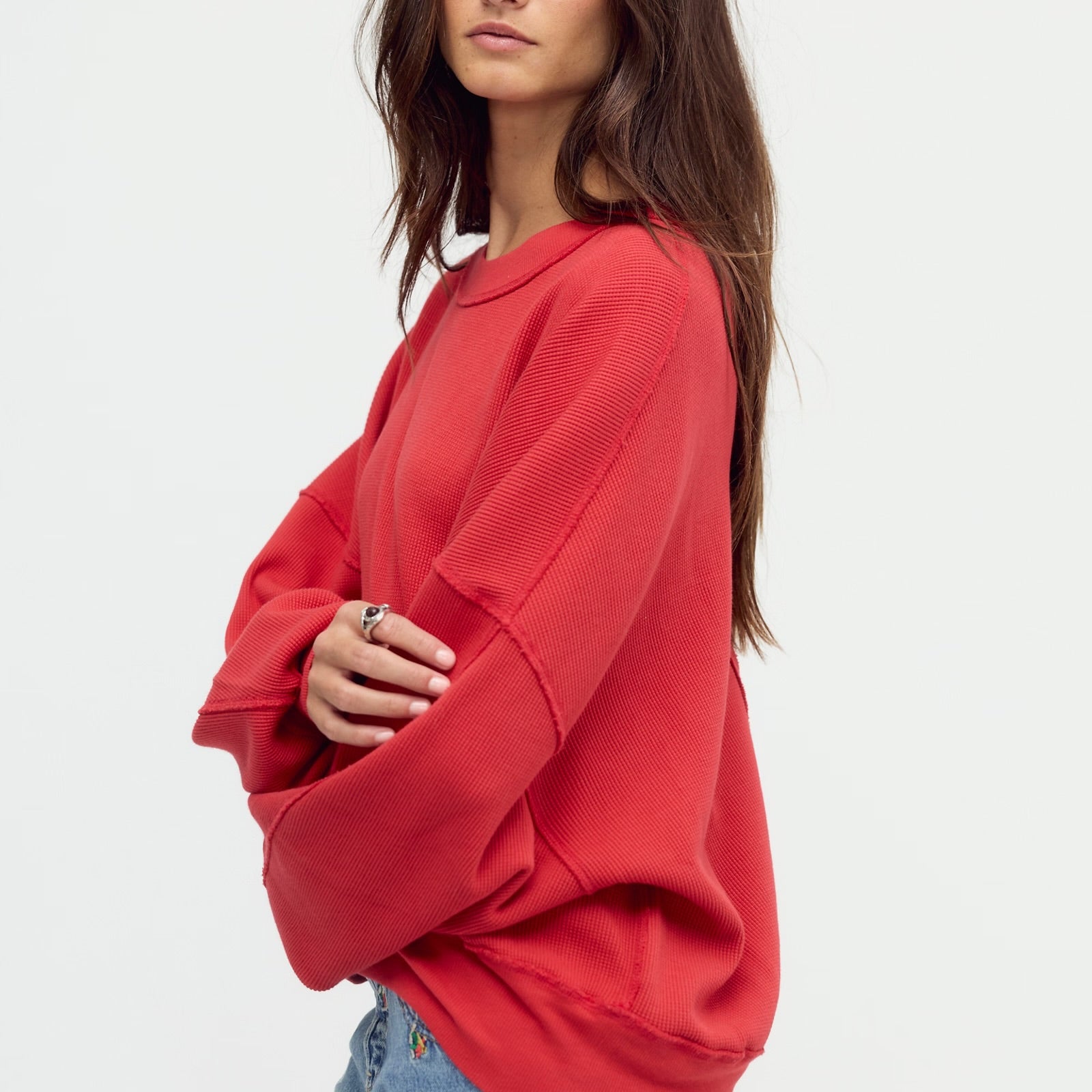 FREE PEOPLE SKYLINE PULLOVER - SALSA