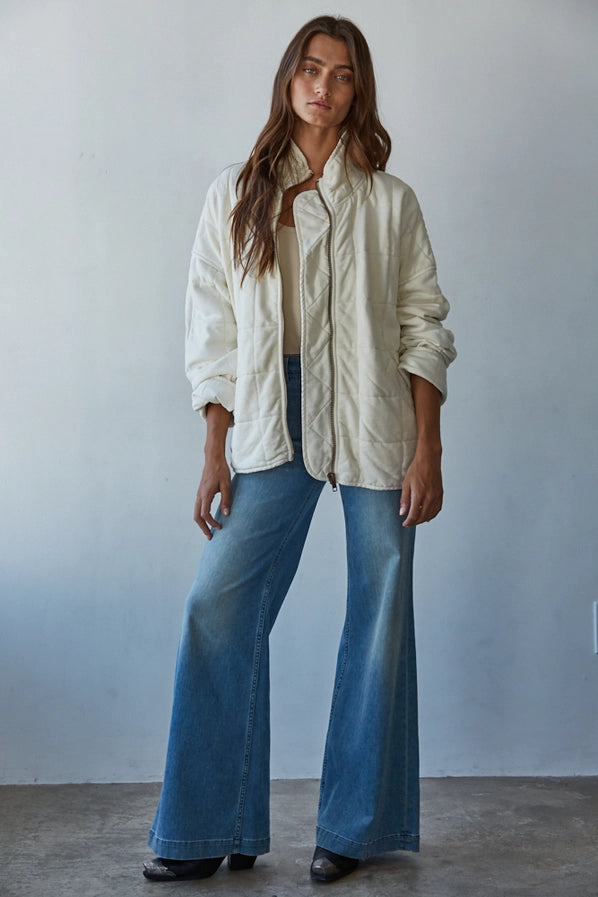 IT'S ALL GOOD QUILTED JACKET - CREAM