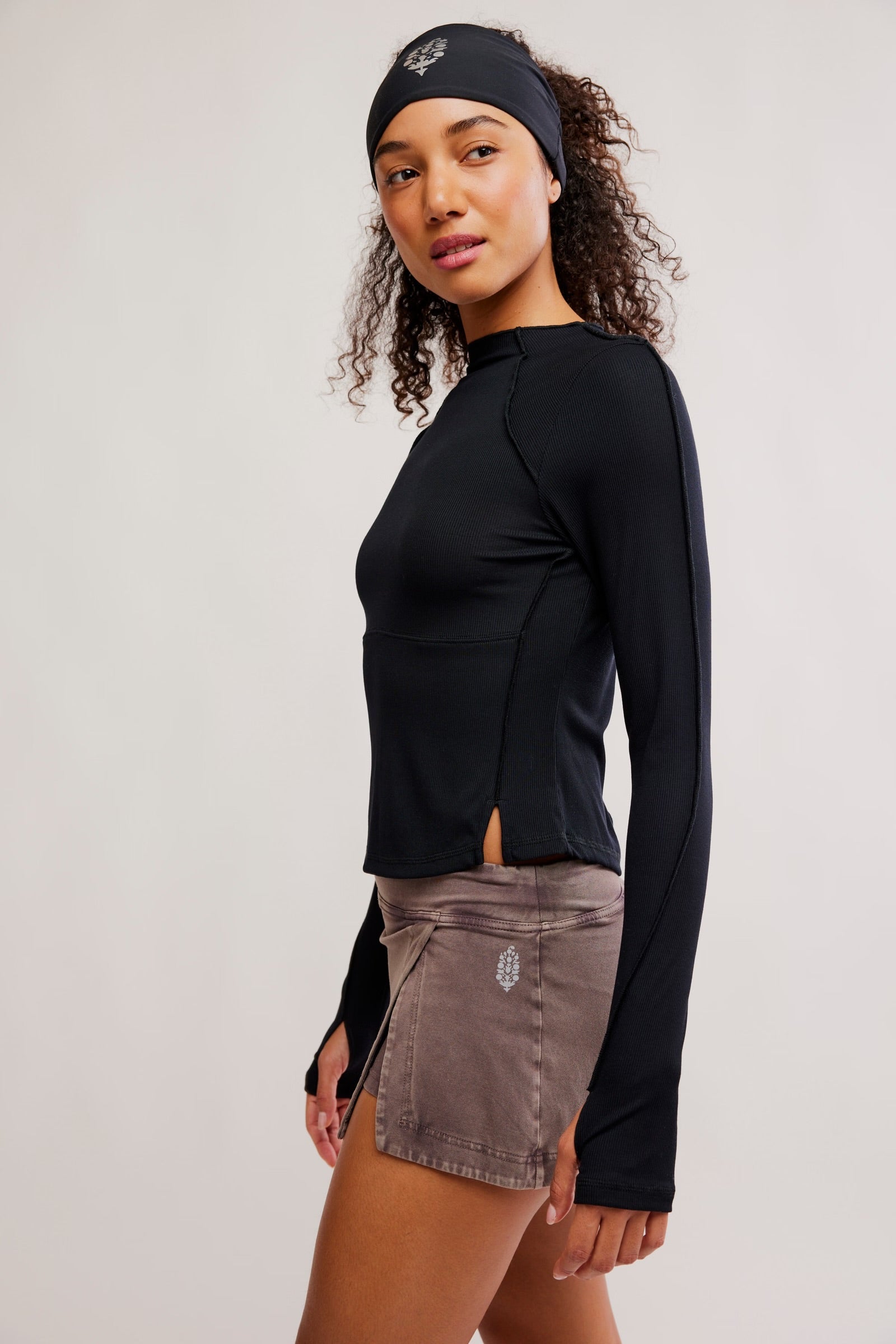 FREE PEOPLE LOVE CLUB LS - BLACK