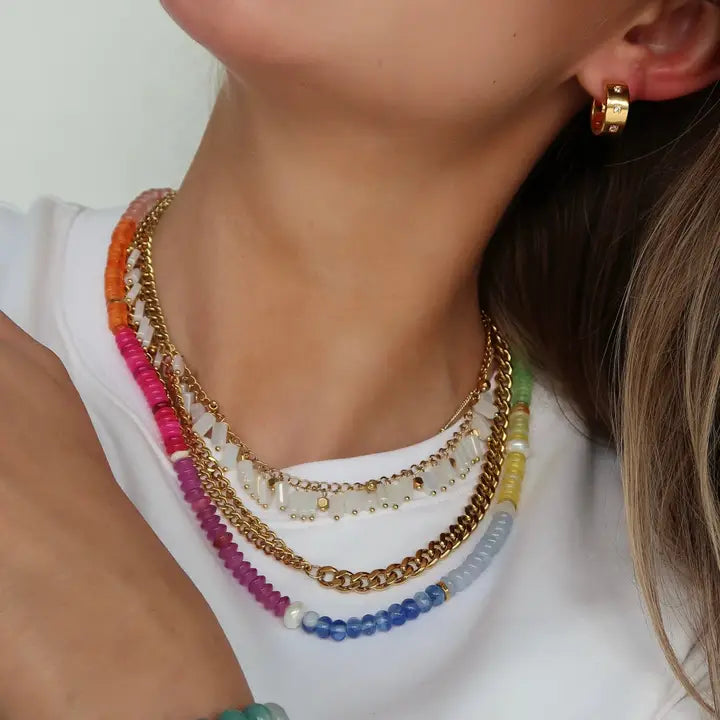 MANDY BEADED NECKLACE - GOLD