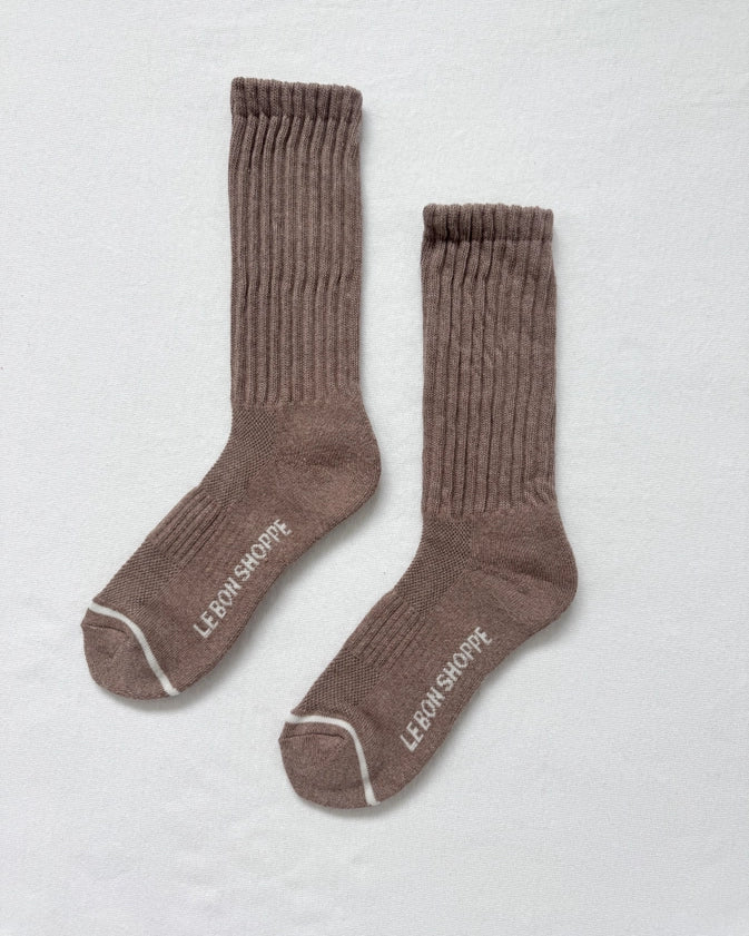 LE BON SHOPPE BALLET SOCKS - MOCHA MOUSSE