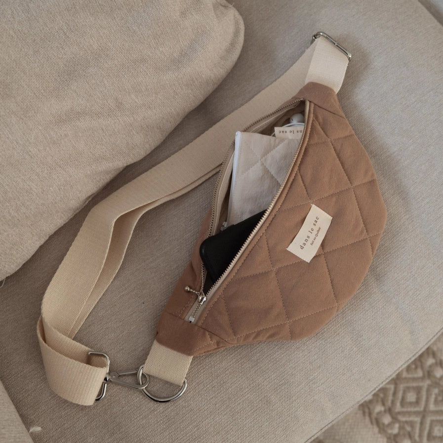 DLS QUILTED BELT BAG - TAN