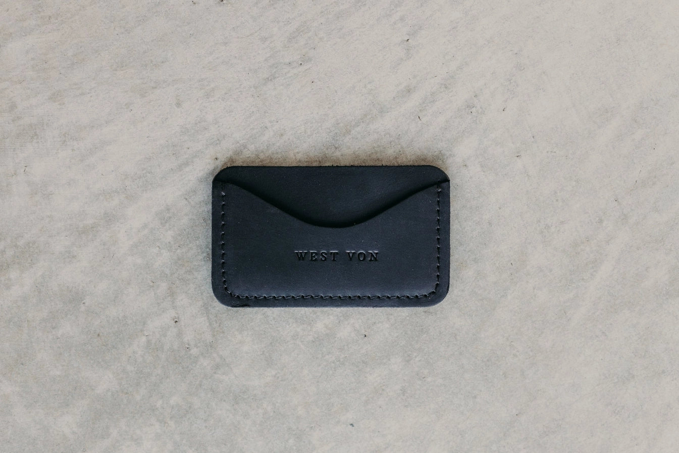 WEST VON ELLA SIDEKICK CARD HOLDER WALLET - NOIR LEATHER