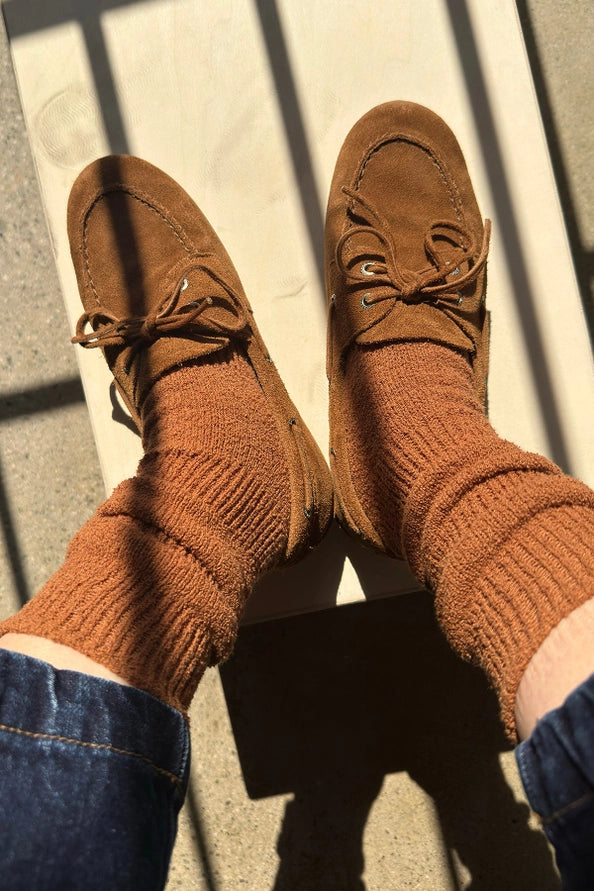 LE BON SHOPPE AIRY PUFFIN SOCKS - WHISKEY