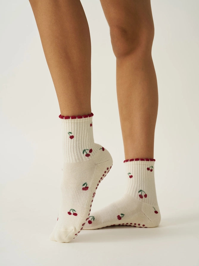 EFFORTLESS CLUB GRIP SOCKS - CHERRY