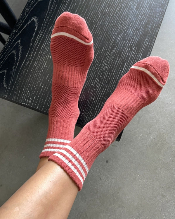 LE BON SHOPPE GIRLFRIEND SOCKS - TERRACOTTA