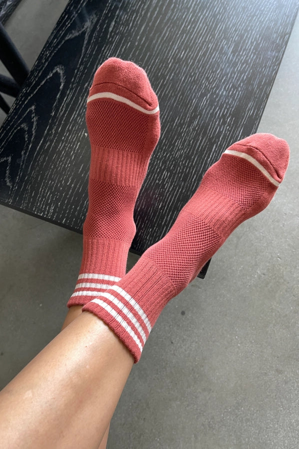 LE BON SHOPPE GIRLFRIEND SOCKS - TERRACOTTA
