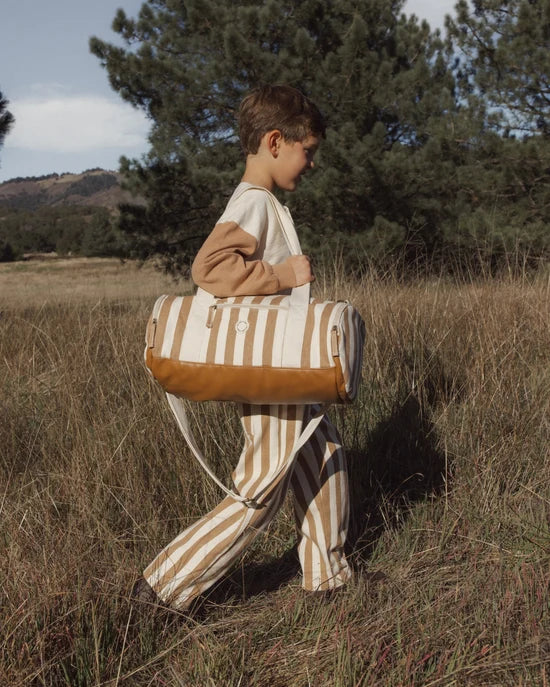 RYLEE + CRU DUFFLE BAG - FAWN PINSTRIPE