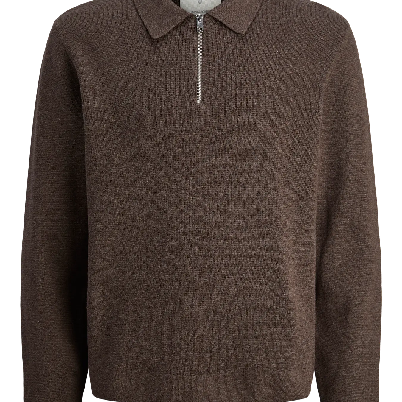 JJ MILANO KNIT ZIP POLO PULLOVER - DELICIOSO MELANGE