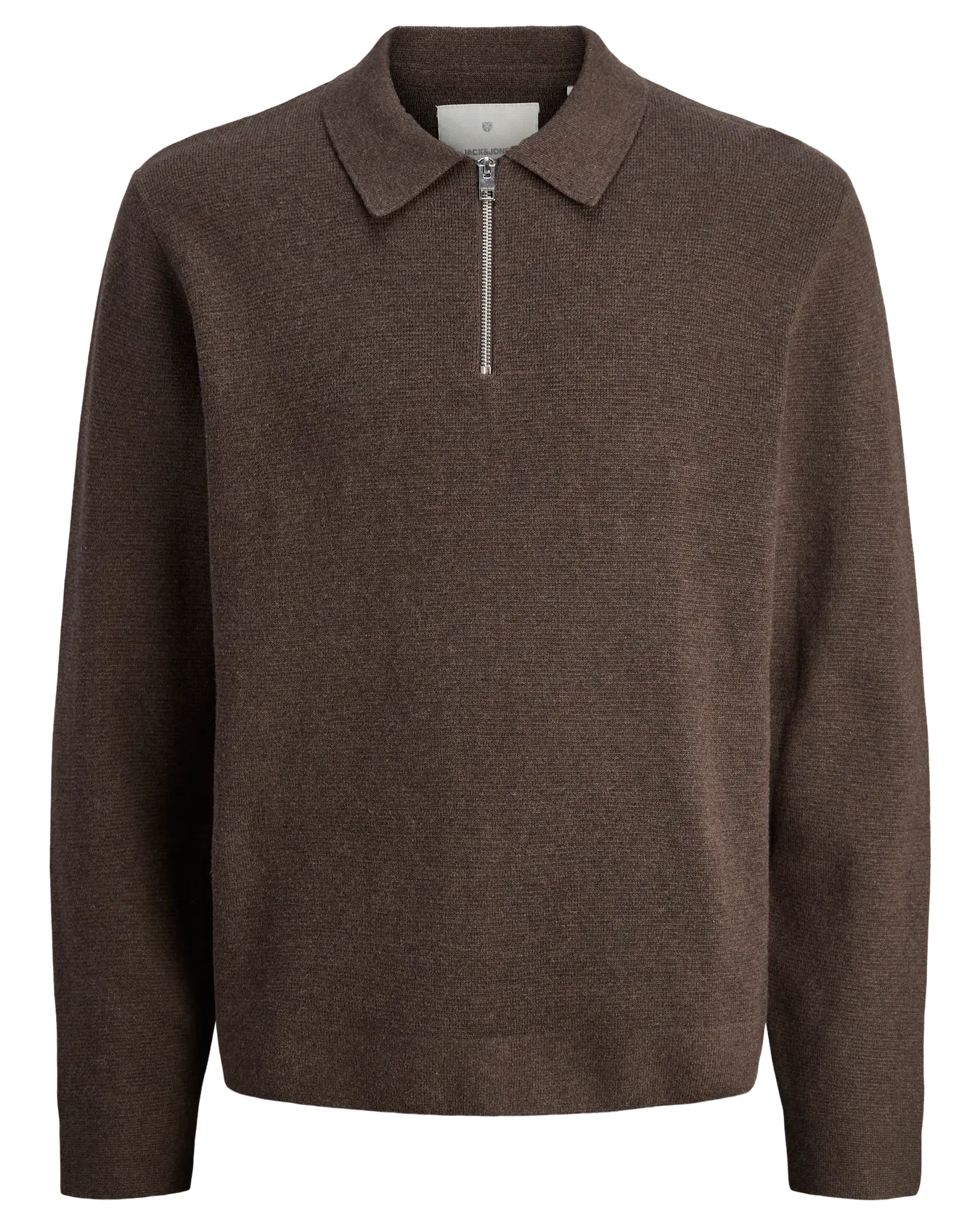 JJ MILANO KNIT ZIP POLO PULLOVER - DELICIOSO MELANGE