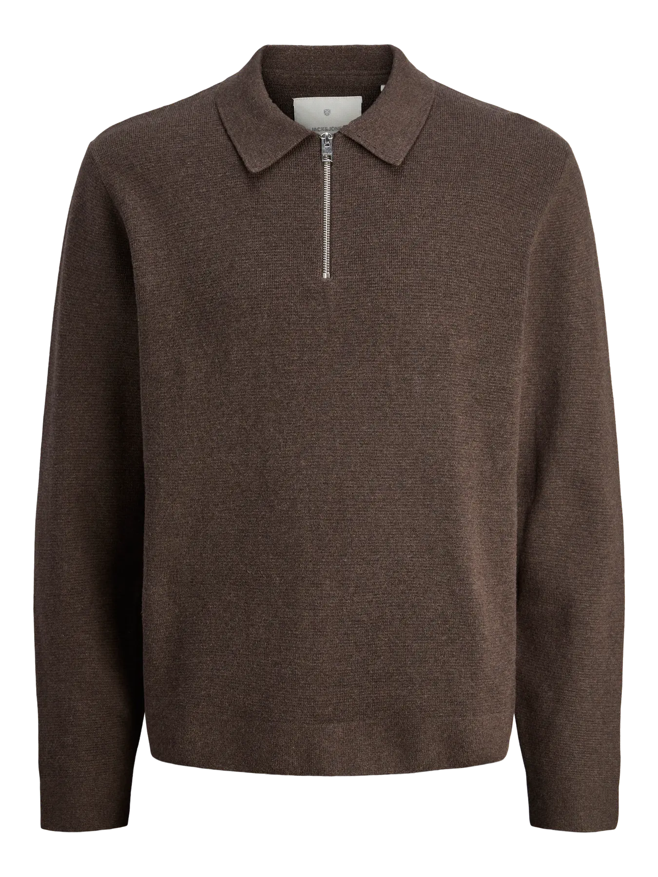 JJ MILANO KNIT ZIP POLO PULLOVER - DELICIOSO MELANGE