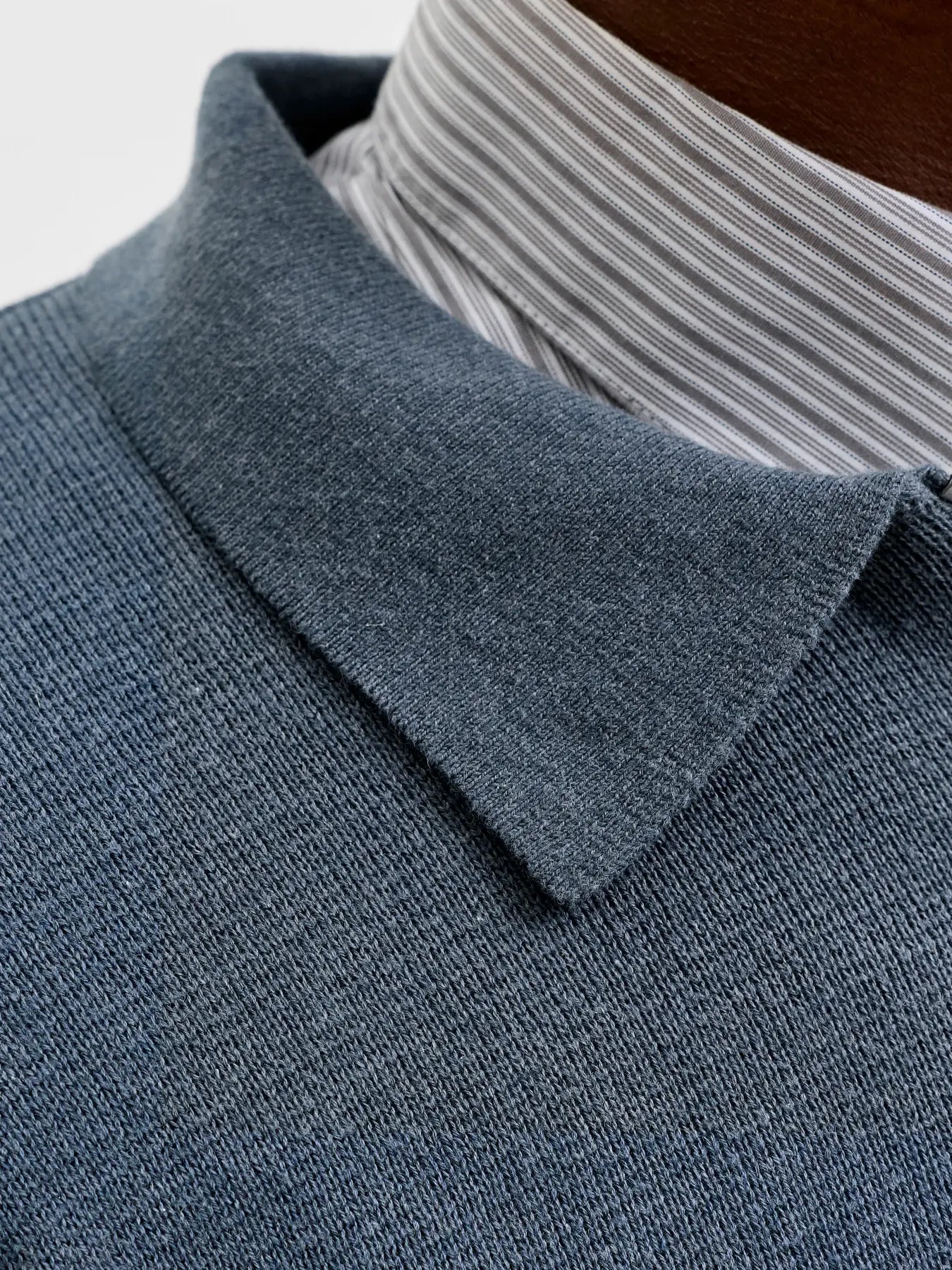 JJ MILANO KNIT ZIP POLO PULLOVER - TURBULENCE