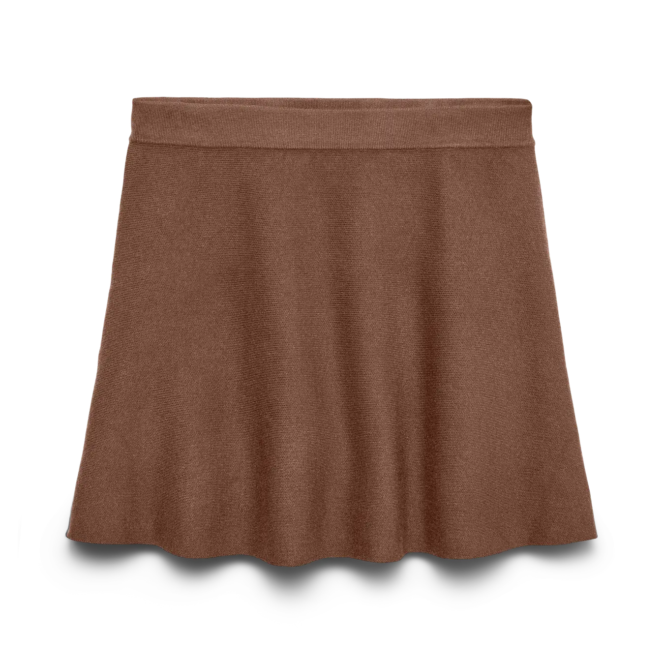 VM NELLY KNIT SKATER SKIRT - COCOA BROWN