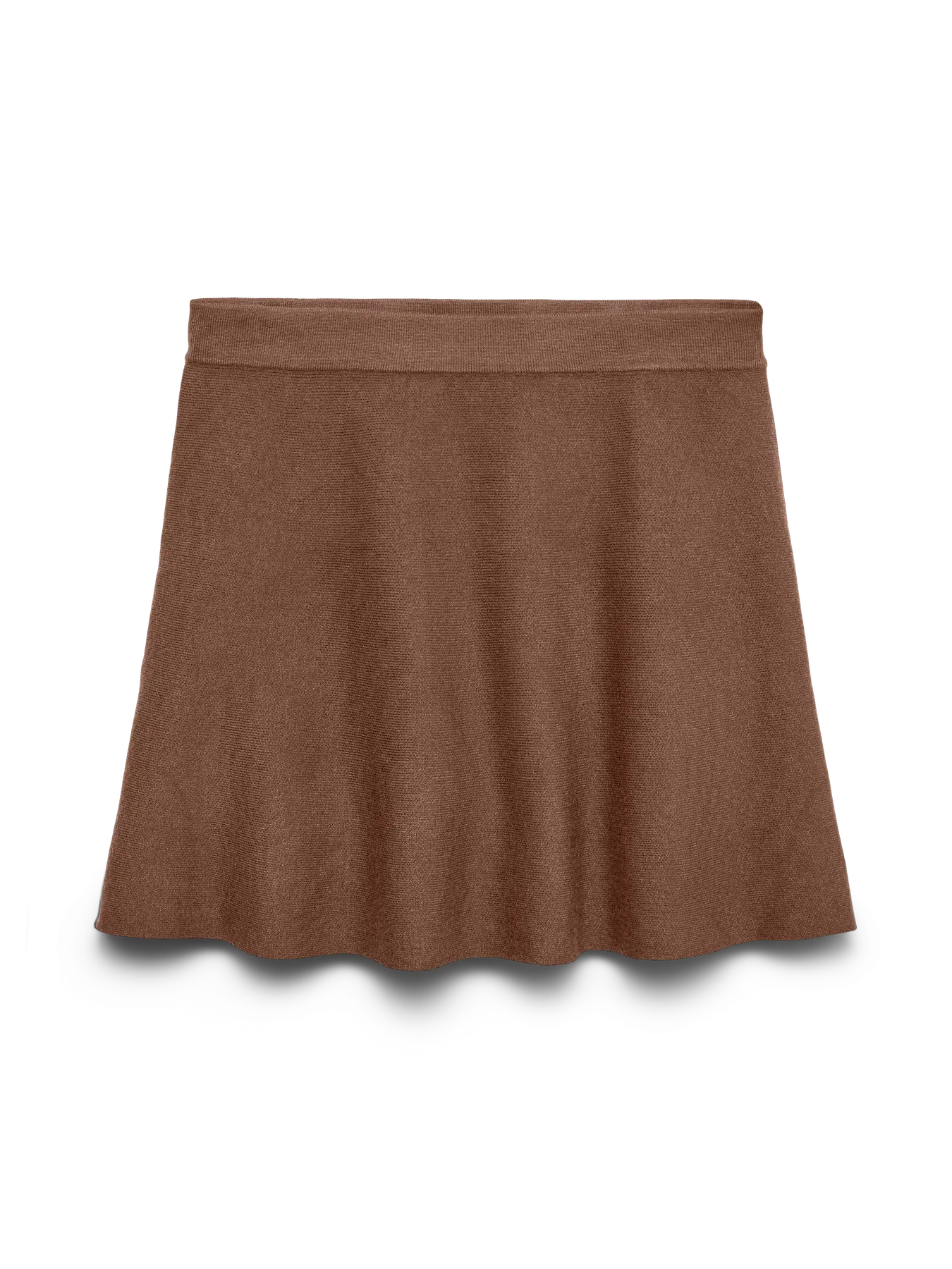 VM NELLY KNIT SKATER SKIRT - COCOA BROWN
