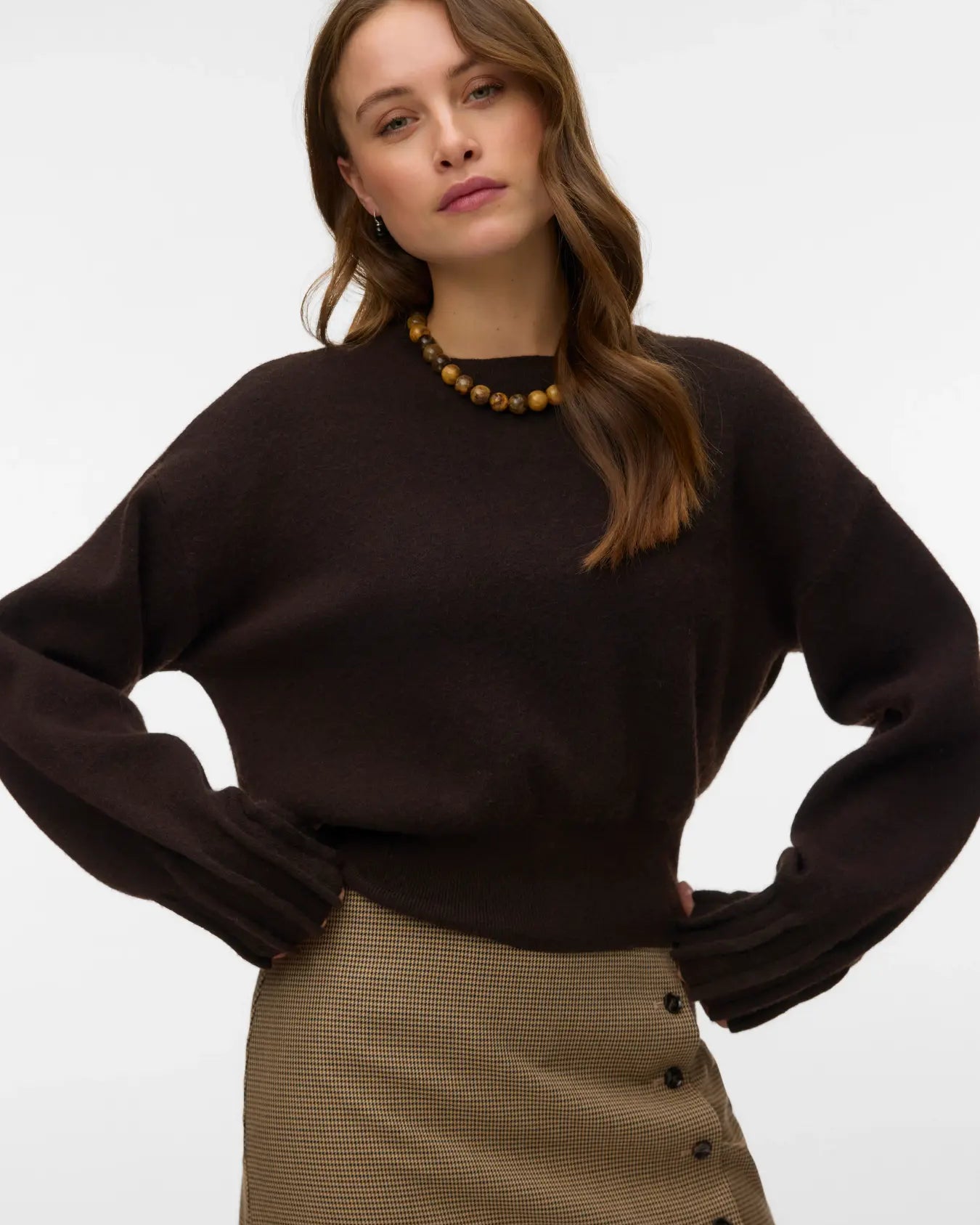 VM KACY O NECK PULLOVER - CHOCOLATE TORTE