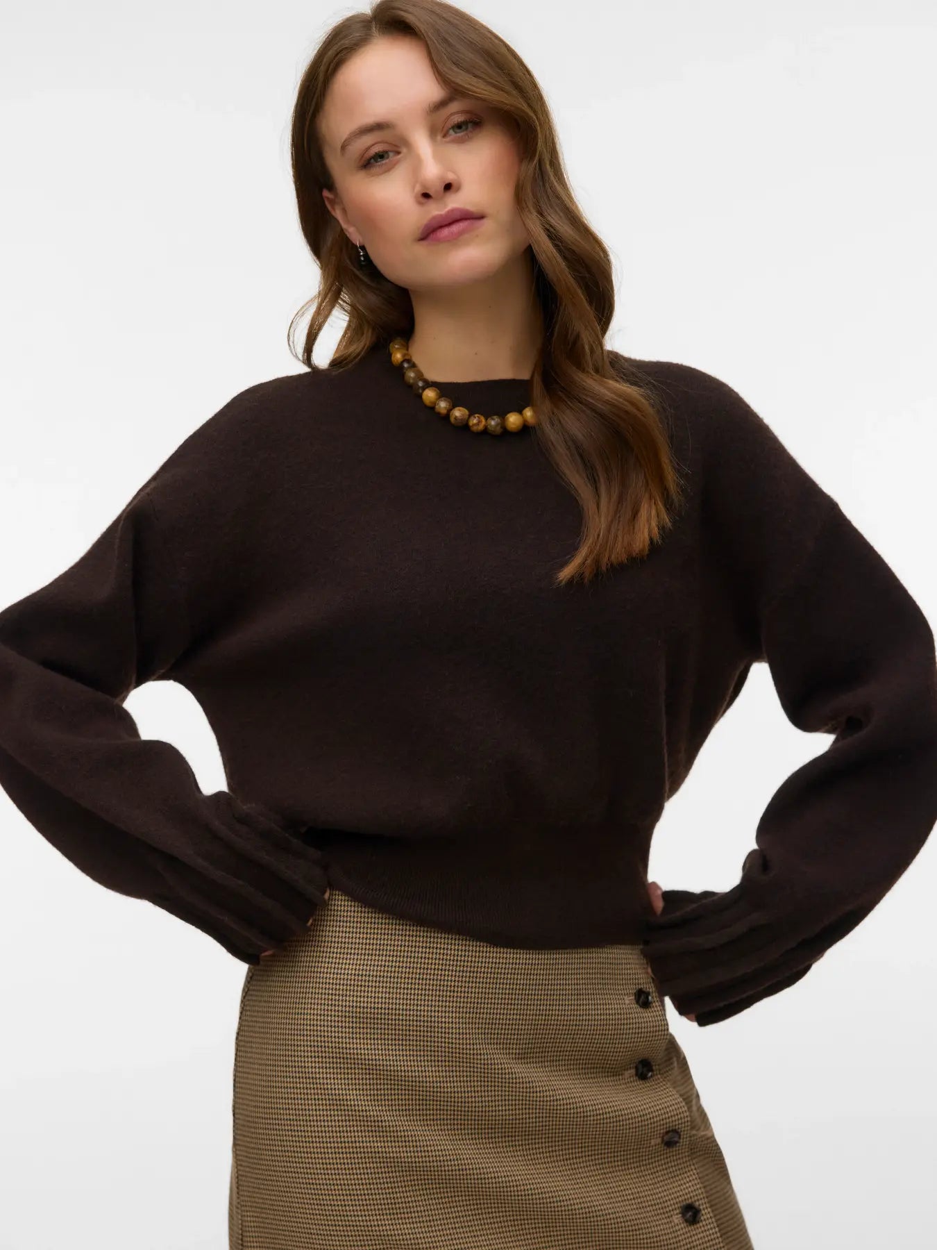 VM KACY O NECK PULLOVER - CHOCOLATE TORTE