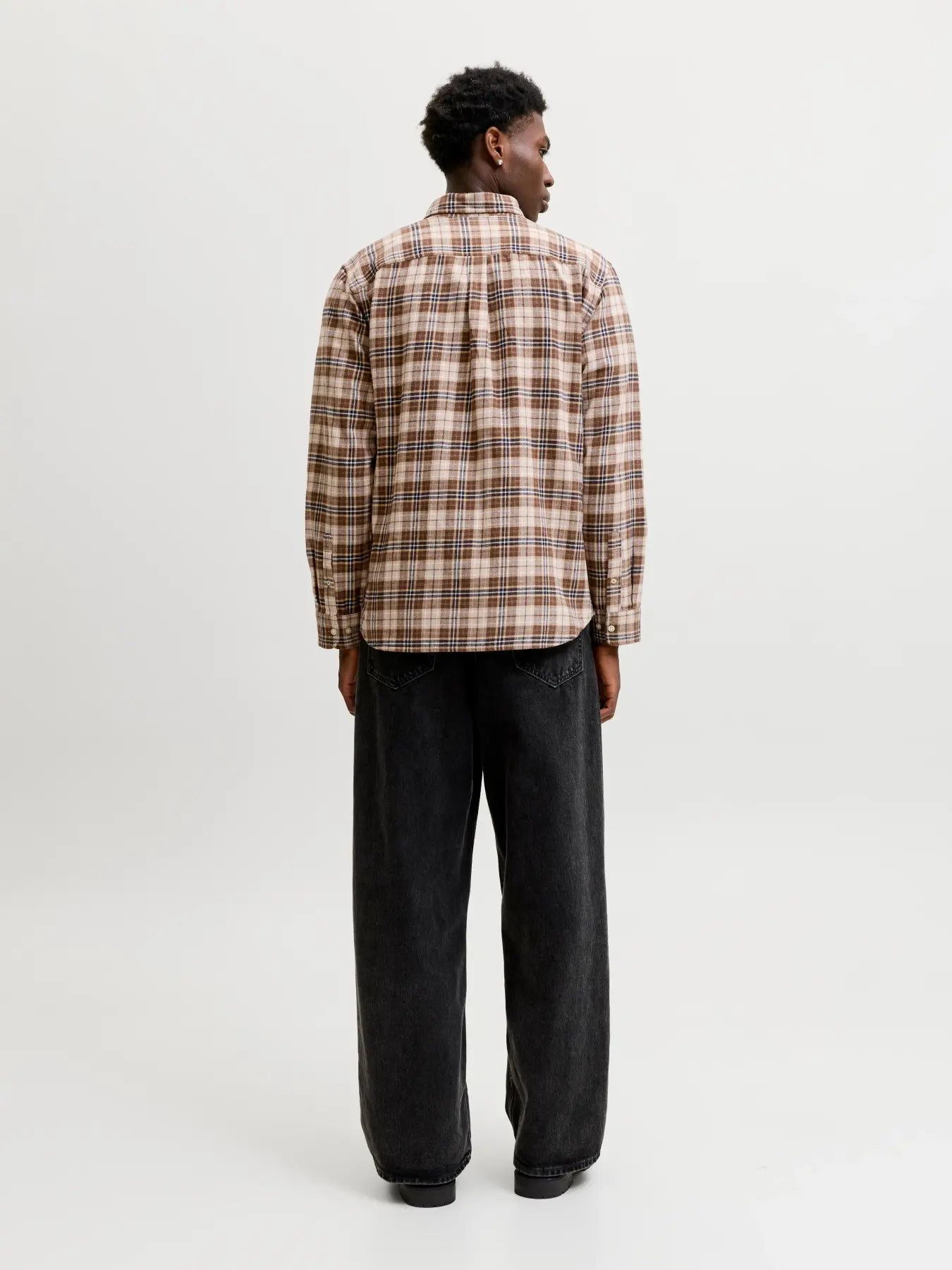JJ FIELD CHECK BUTTON DOWN SHIRT - COCOA
