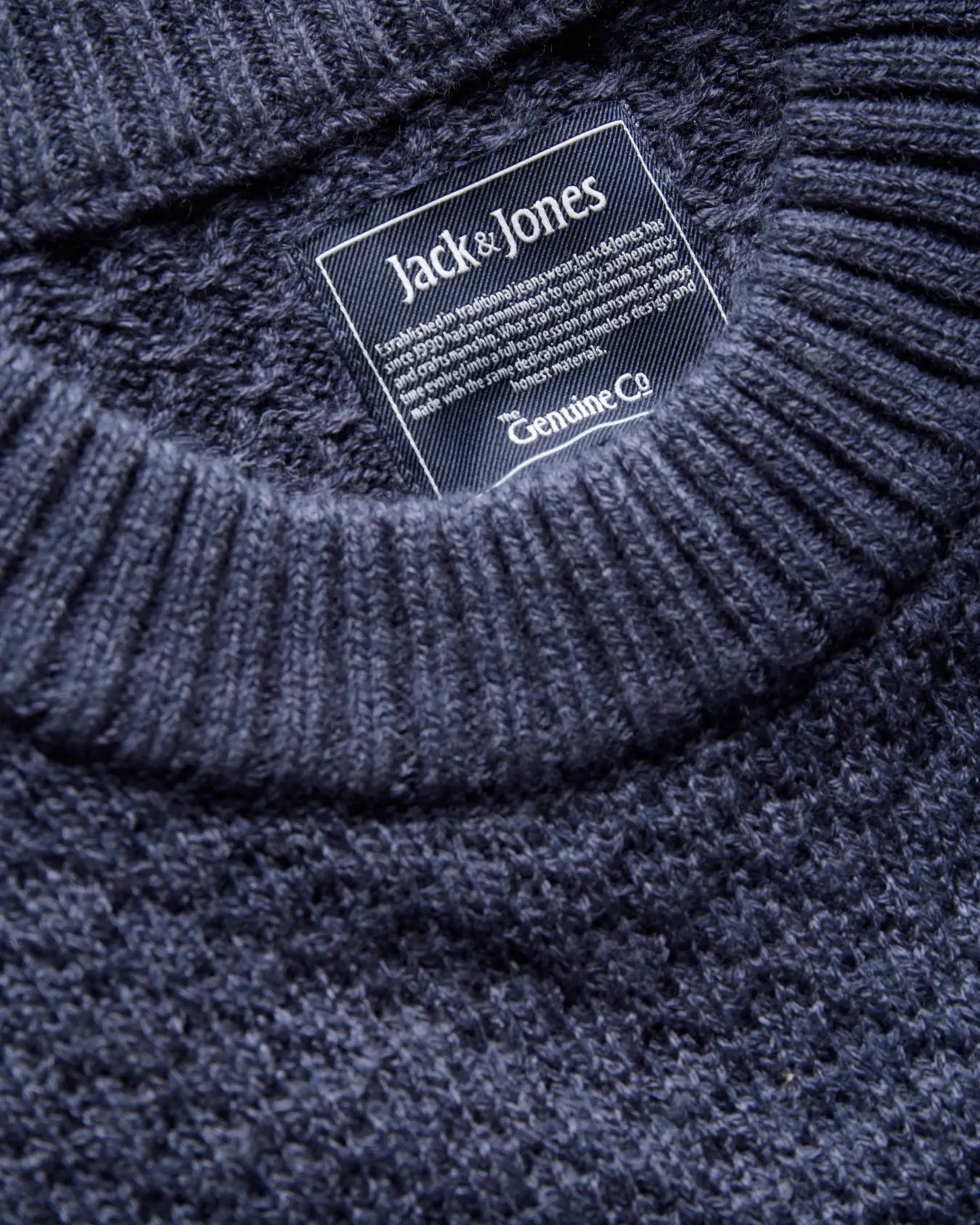 JJ BLAKE KNIT CREW NECK PULLOVER - NAVY