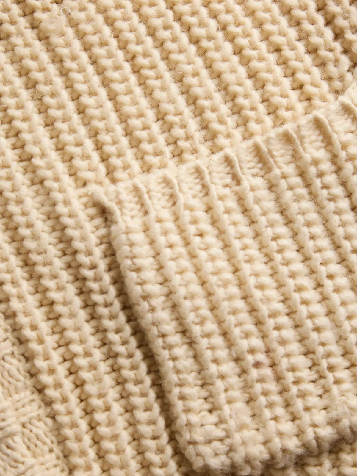JJXX KELLY CHUNKY VEST - BONE WHITE