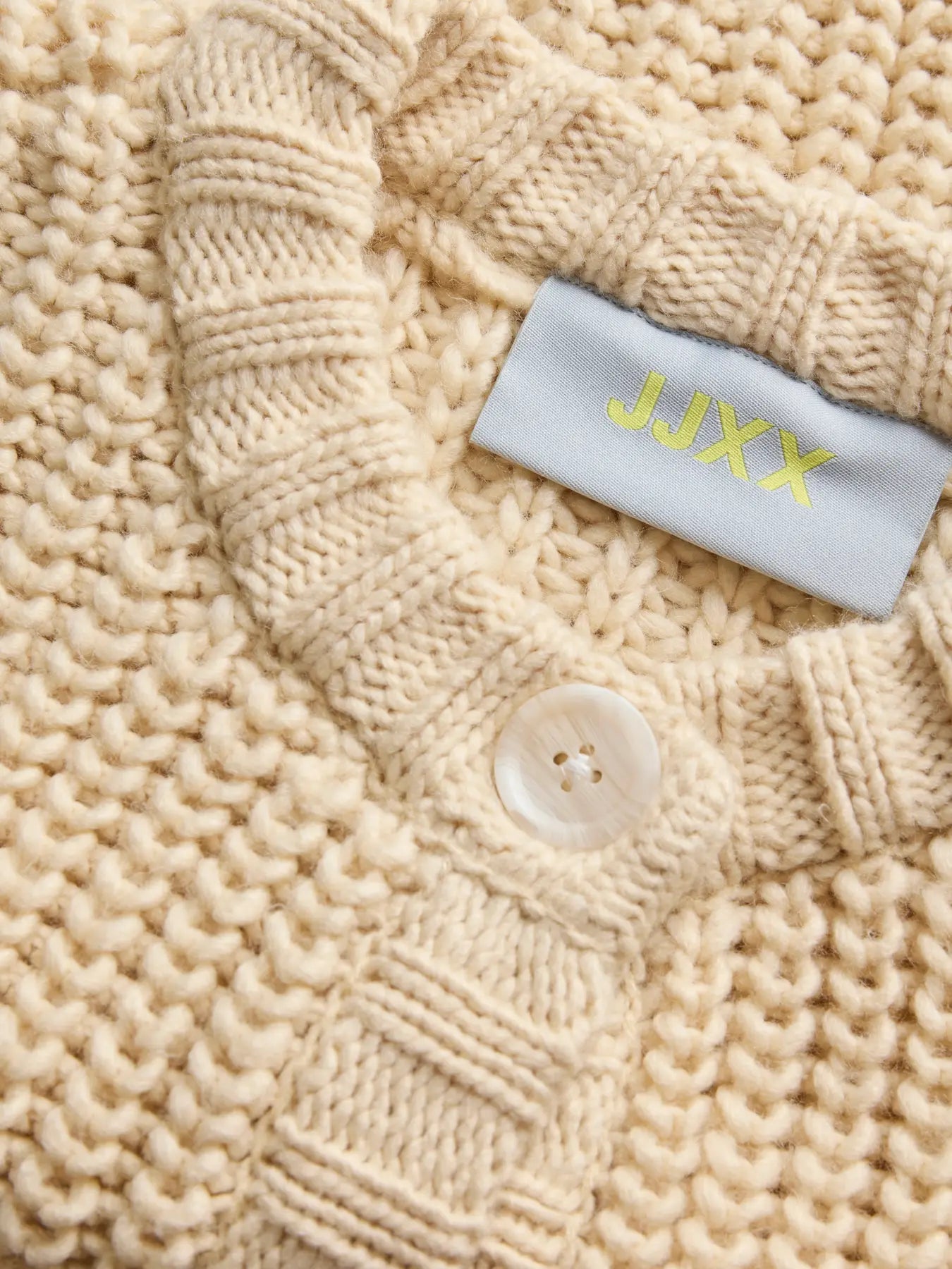 JJXX KELLY CHUNKY VEST - BONE WHITE
