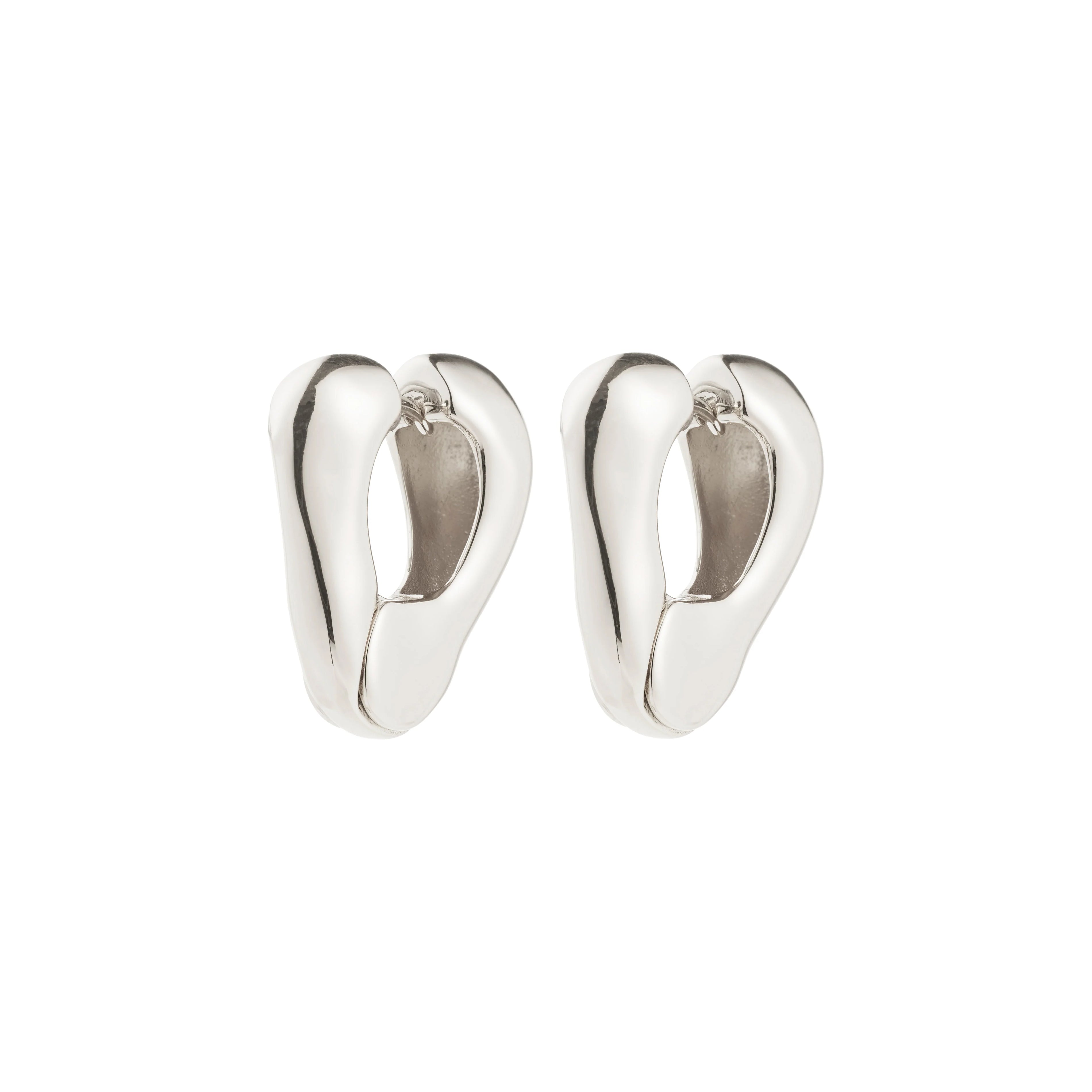 PILGRIM FREE CHUNKY EARRINGS - SILVER