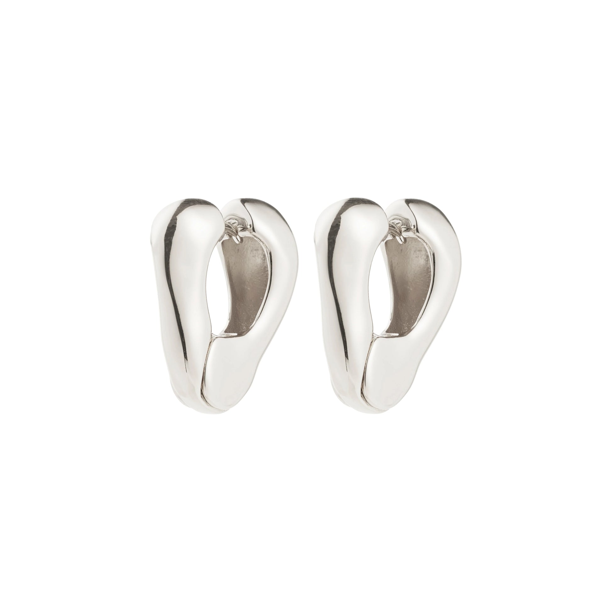 PILGRIM FREE CHUNKY EARRINGS - SILVER