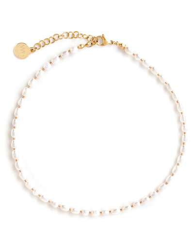 FILET PEARL NECKLACE - GOLD
