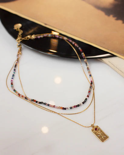 PIVOINE LAYERED NECKLACE - GOLD