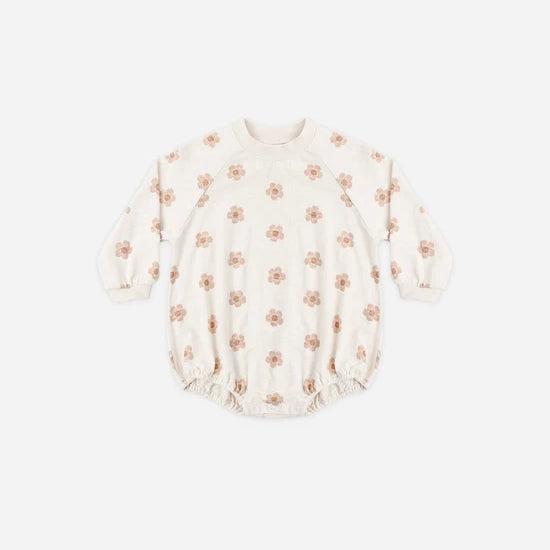 RYLEE + CRU CREW NECK ROMPER - PINK DAISIES