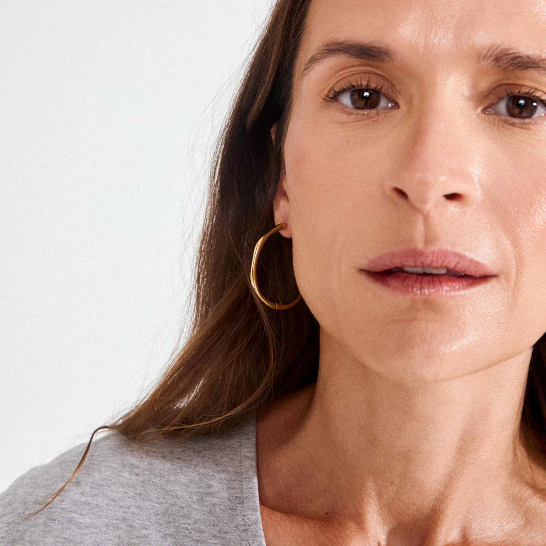 PILGRIM HAZE RECYCLED HOOP EARRINGS - GOLD