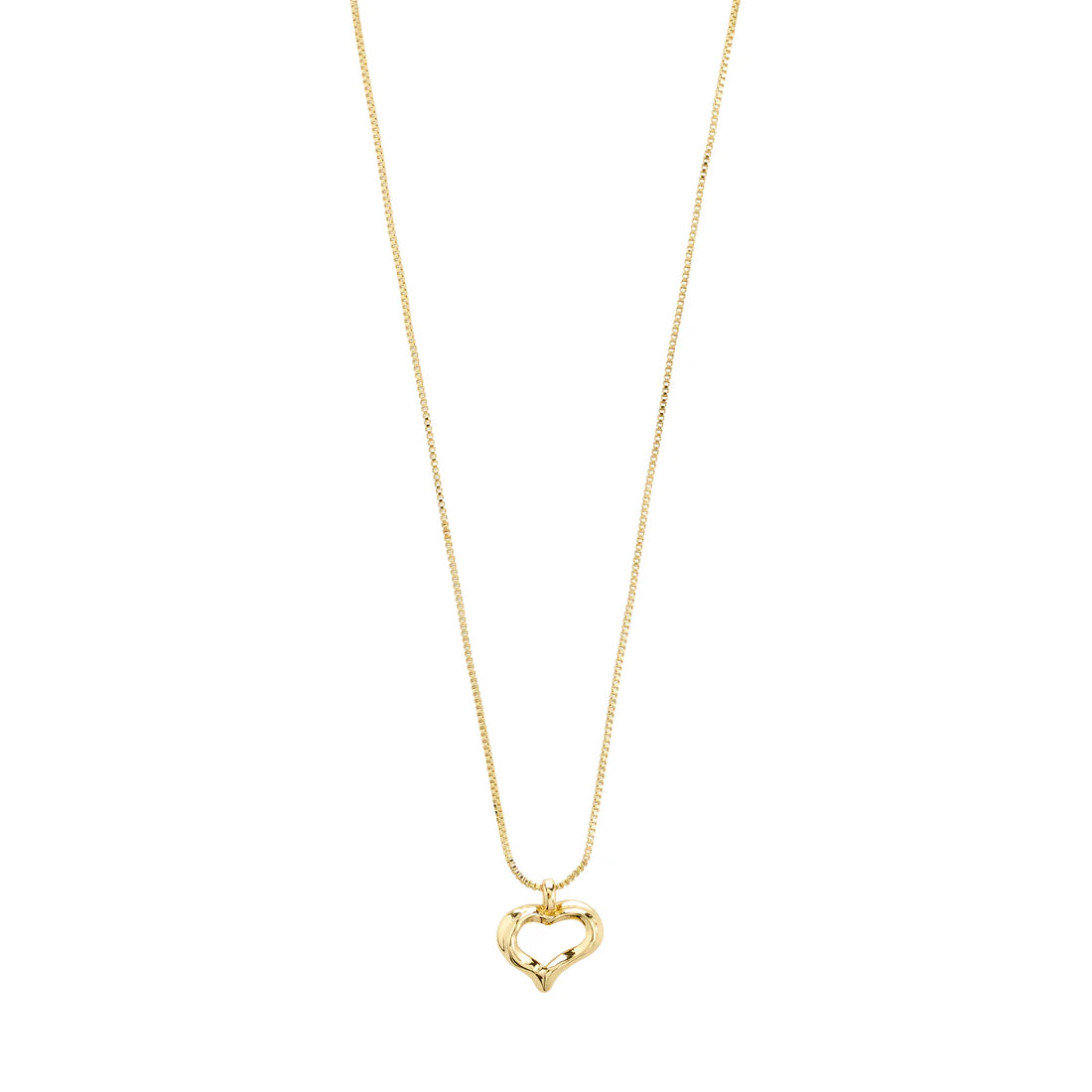PILGRIM IRIS HEART NECKLACE - GOLD