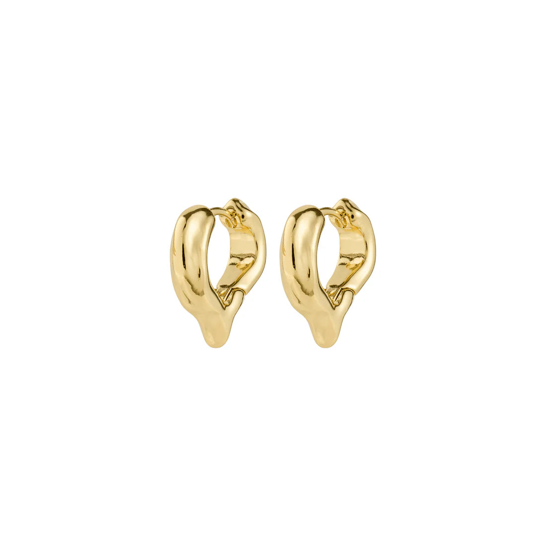 PILGRIM IRIS HEART EARRINGS - GOLD