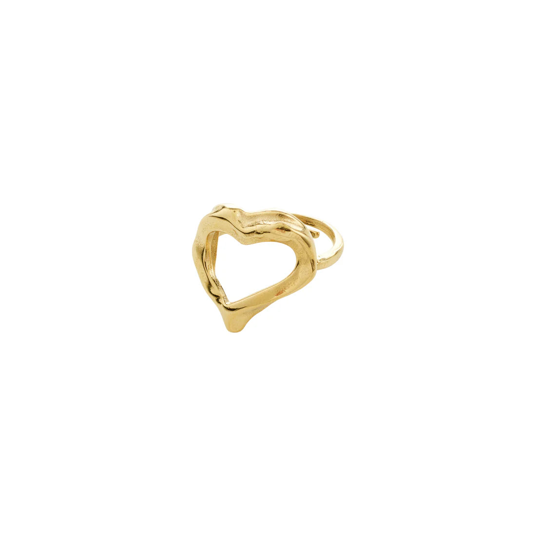 PILGRIM IRIS HEART RING - GOLD