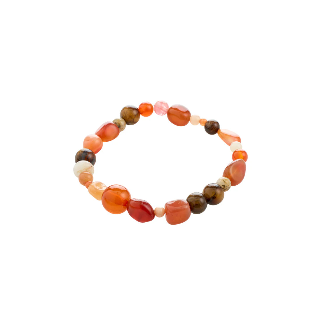 PILGRIM IRIS SEMI PRECIOUS STONES BRACELET - RED