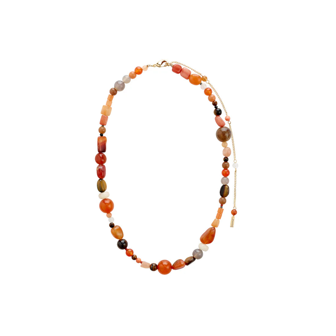 PILGRIM IRIS SEMI PRECIOUS STONES NECKLACE - RED