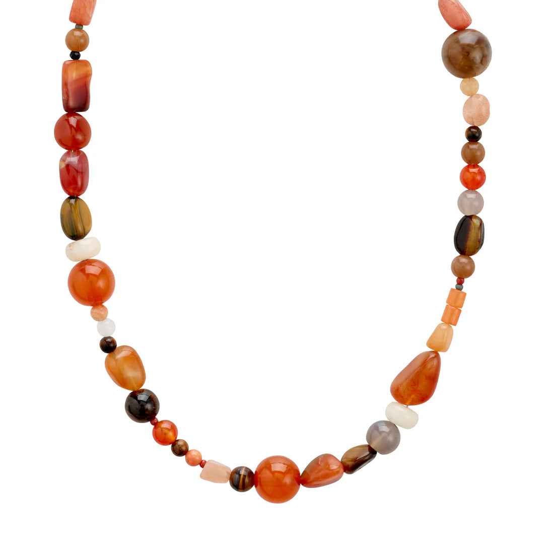 PILGRIM IRIS SEMI PRECIOUS STONES NECKLACE - RED