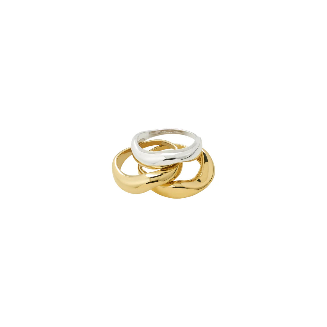 PILGRIM NOVA 3-IN-1 SET RINGS - GOLD SILVER
