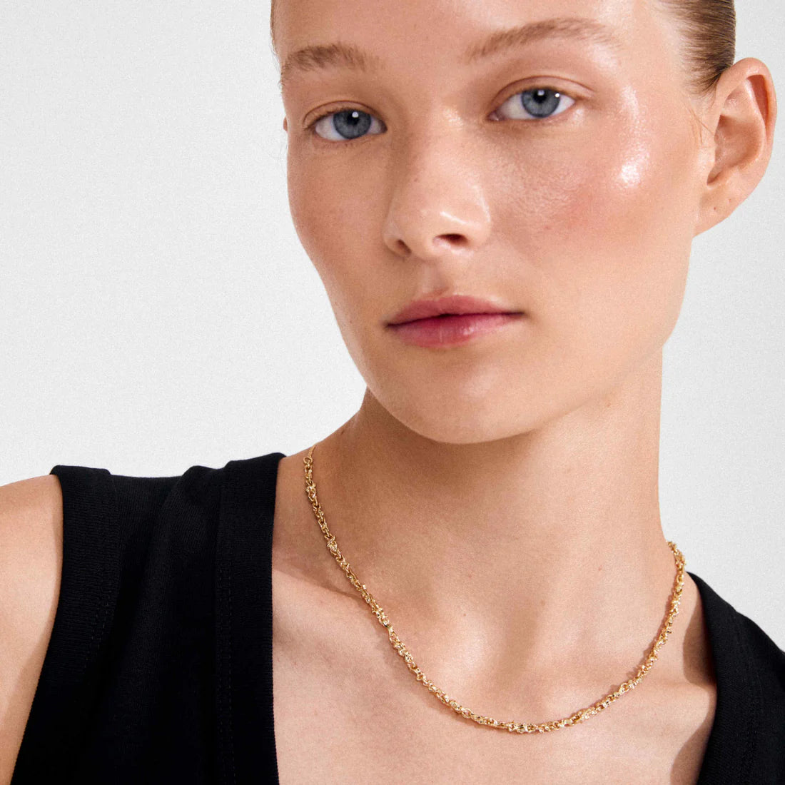 PILGRIM NOVA TEXTURED NECKLACE - GOLD