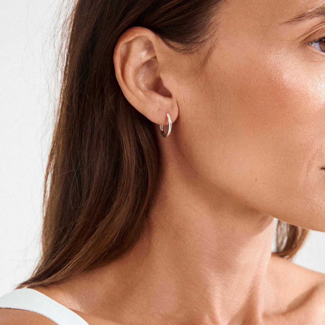 PILGRIM NOVA SMALL HOOP EARRINGS - SILVER