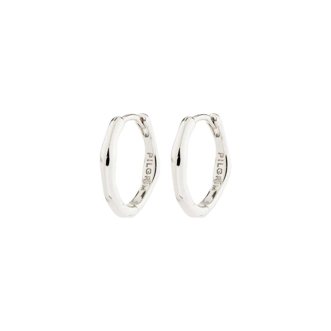 PILGRIM NOVA SMALL HOOP EARRINGS - SILVER