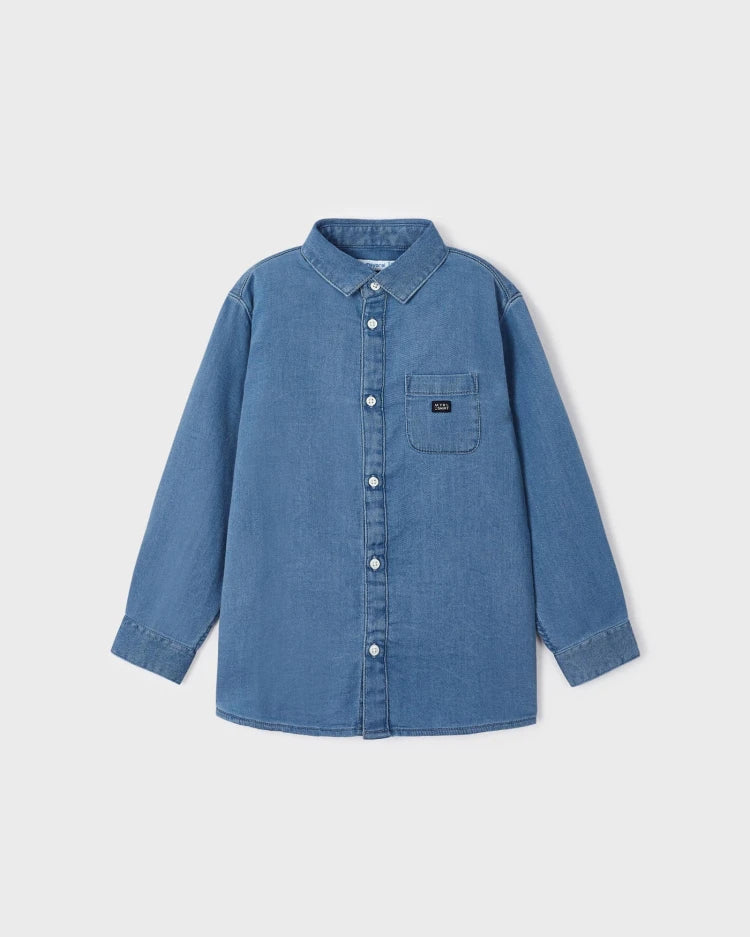 MAYORAL SOFT DENIM SHIRT - BLUE WASH