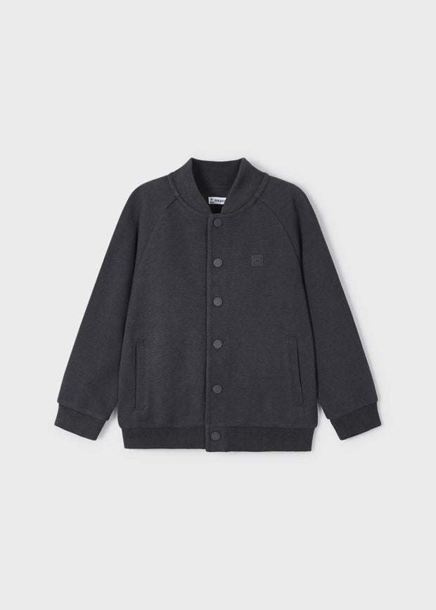 MAYORAL LS BUTTON UP SWEATER - CHARCOAL